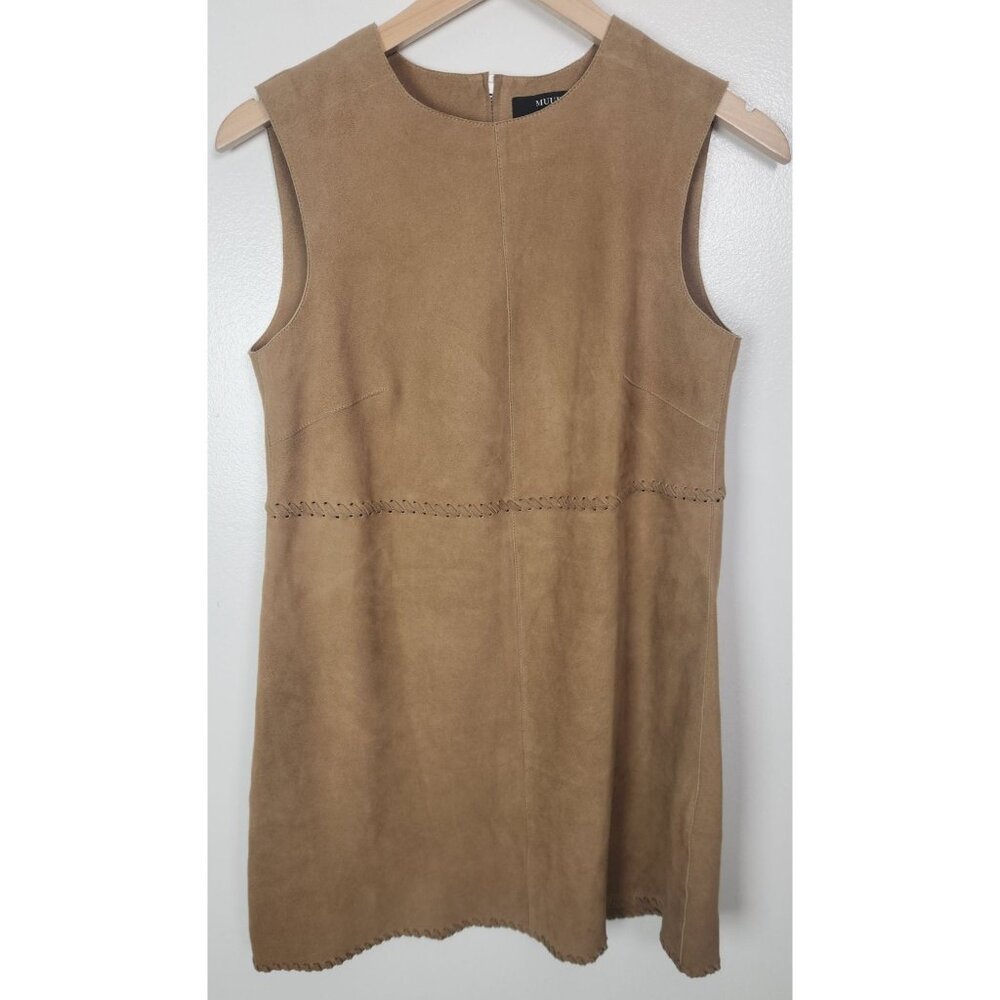 MUUBAA London Women's Sz. 4 Emden Arizona Sand Suede Mini Shift Dress